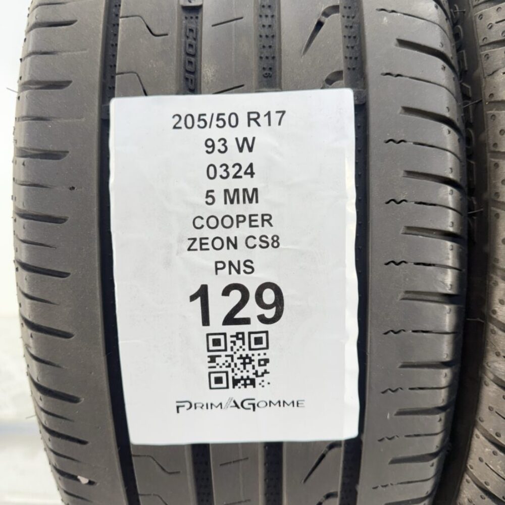 Gomme Usate 205 50 R17 93W Cooper Zeon CS8 5mm Estive | Gomme Usate | PrimaGomme.it Gomme Usate 205 50 R17 93W Cooper Zeon CS8 5mm Estive - immagine 3