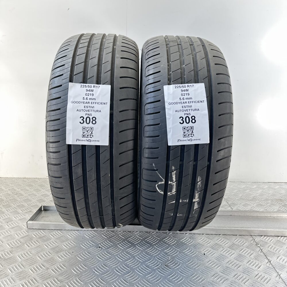 Pneumatici Usati 225 50 R17 94W Goodyear Efficient 82% Estive | Gomme Usate | PrimaGomme.it Pneumatici Usati 225 50 R17 94W Goodyear Efficient 82% Estive