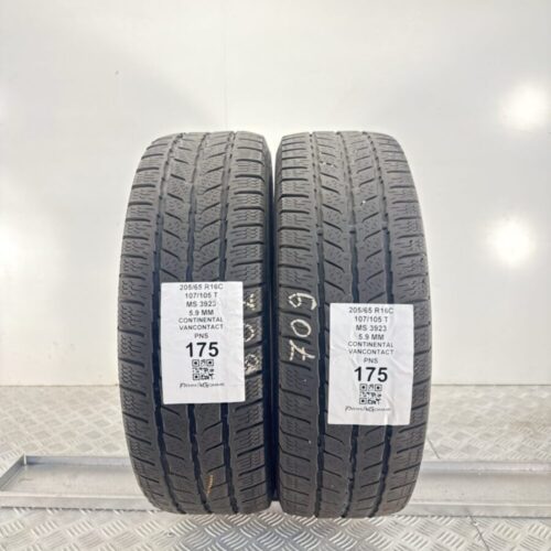 Pneumatici Usati 205 65 R16C 107 105 T Continental Vancontact 80% Invernali
