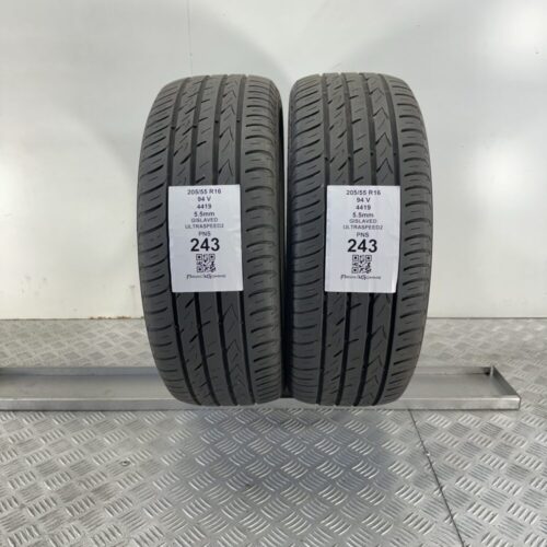 Pneumatici Usati 205 55 R16 94V Gislaved Ultraspeed2 80% Estive