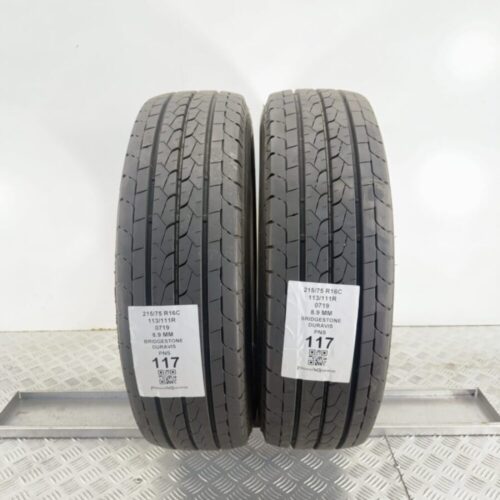 Pneumatici Usati 215 75 R16C 113 111R Bridgestone Duravis 99% Estive