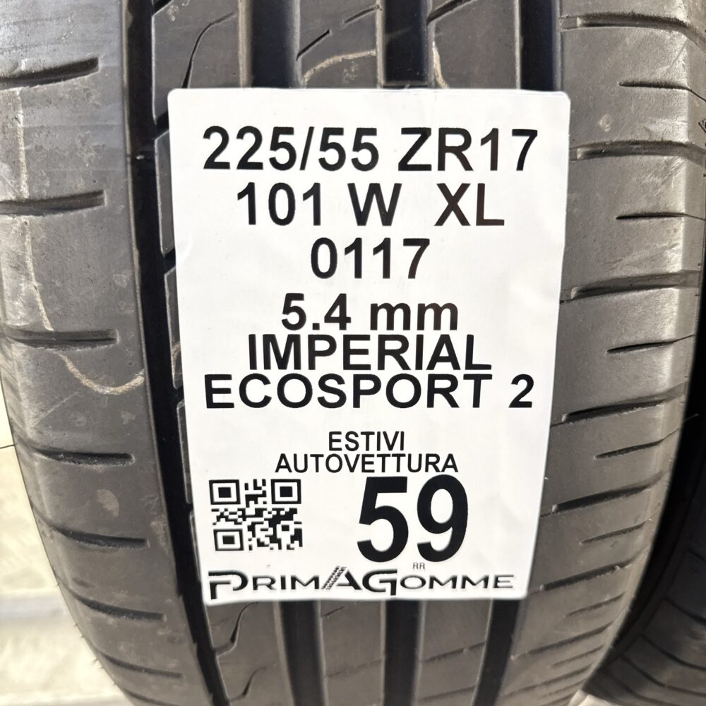 Pneumatici Usati 225 55 ZR17 XL 101W Imperial Ecosport 2 77% Estive | Gomme Usate | PrimaGomme.it Pneumatici usati 225 55 ZR17 Imperial Ecosport 2