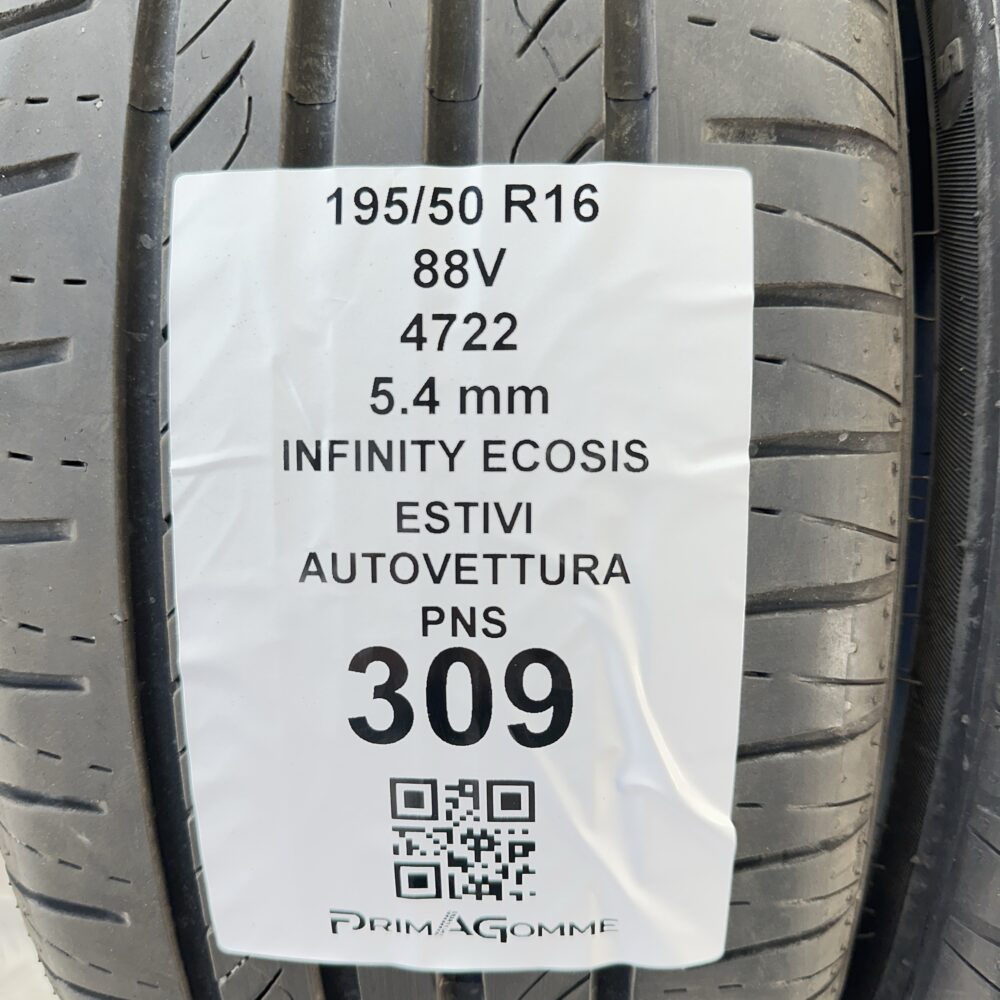 Pneumatici Usati 195 50 R16 88V Infinity Ecosis 78% Estive | Gomme Usate | PrimaGomme.it Pneumatici Usati 195 50 R16 88V Infinity Ecosis 78% Estive - immagine 3