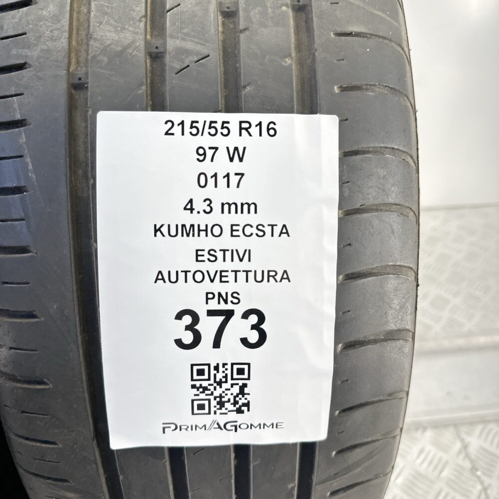 Pneumatici Usati 215 55 R16 97W Kumho Ecsta Estive | Gomme Usate | PrimaGomme.it Pneumatici Usati 215 55 R16 97W Kumho Ecsta Estive - immagine 3