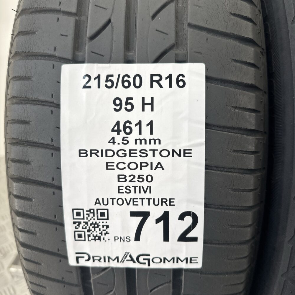 Pneumatici Usati 215 60 R16 95H Bridgestone Ecopia B250 Estive | Gomme Usate | PrimaGomme.it Pneumatici Usati 215 60 R16 95H Bridgestone Ecopia B250 Estive - immagine 3