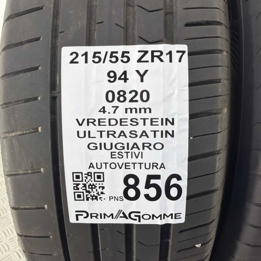 Pneumatici Usati 215 55 R17 94Y Vredestein Ultrasantin Giugiaro Estive | Gomme Usate | PrimaGomme.it Pneumatici Usati 215 55 R17 94Y Vredestein Ultrasantin Giugiaro Estive - immagine 3