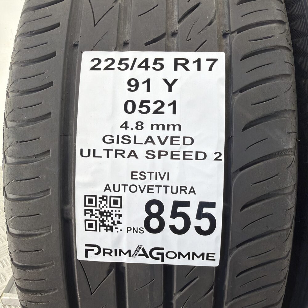 Pneumatici Usati 225 45 R17 91Y Gislaved Ultra Speed 2 Estive | Gomme Usate | PrimaGomme.it Pneumatici Usati 225 45 R17 91Y Gislaved Ultra Speed 2 Estive - immagine 3