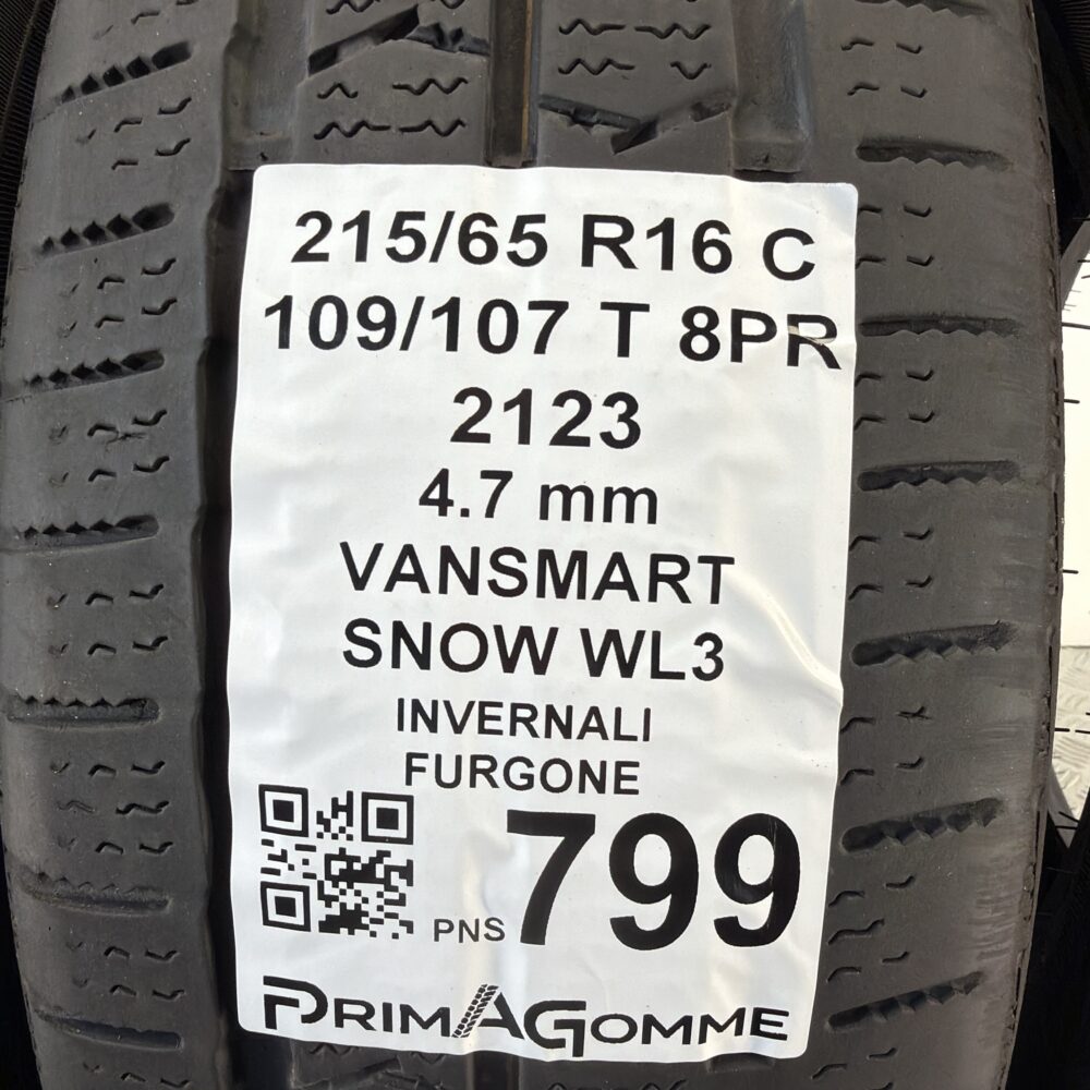 Pneumatici Usati 215 65 R16 C 109 107T VANSMART SNOW WL3 Invernali | Gomme Usate | PrimaGomme.it Pneumatici Usati 215 65 R16 C 109 107T VANSMART SNOW WL3 Invernali - immagine 2