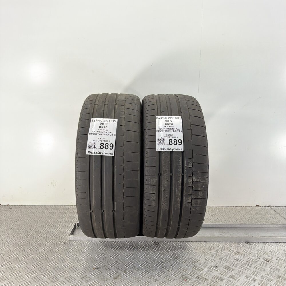 Pneumatici Usati 245 40 ZR19 98Y Continental SportContact 6 71% Estive | Gomme Usate | PrimaGomme.it Pneumatici Usati 245 40 ZR19 98Y Continental SportContact 6 71% Estive - immagine 5