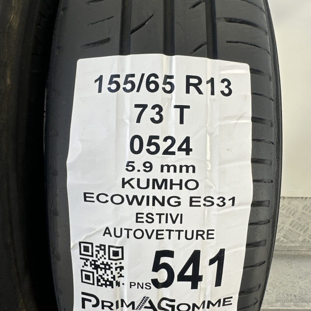 Pneumatici Usati 155 65 R13 73T Kumho Ecowing ES31 84% Estive | Gomme Usate | PrimaGomme.it Pneumatici Usati 155 65 R13 73T Kumho Ecowing ES31 84% Estive - immagine 3