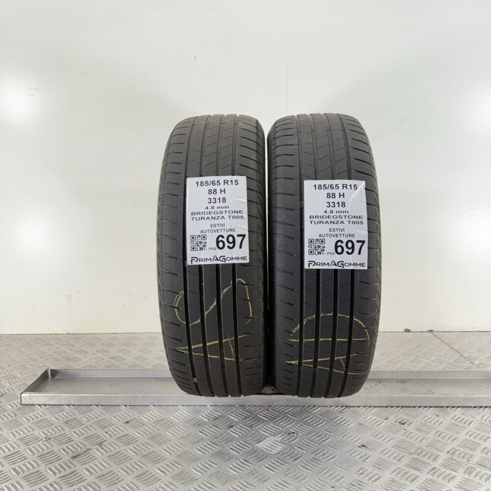 Pneumatici Usati 185 65 R15 88H Bridgestone Turanza T005 Estive | Gomme Usate | PrimaGomme.it Pneumatici Usati 185 65 R15 88H Bridgestone Turanza T005 Estive