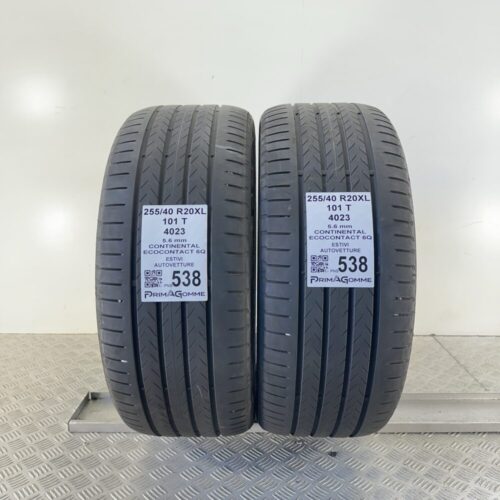 Pneumatici Usati 255 40 R20 XL 101T RUNFLAT Continental Ecocontact 6Q 82% Estive
