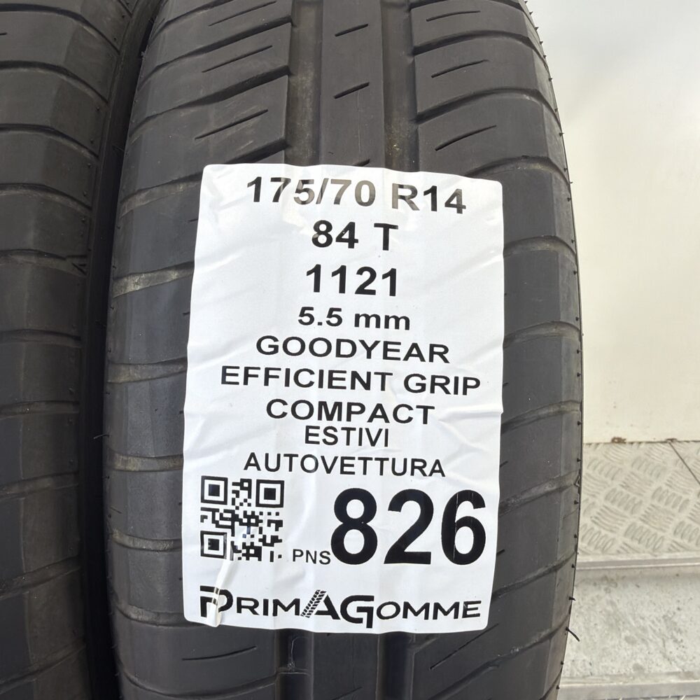 Pneumatici Usati 175 70 R14 84T Goodyear EfficientGrip Compact 78% Estive | Gomme Usate | PrimaGomme.it Pneumatici Usati 175 70 R14 84T Goodyear EfficientGrip Compact 78% Estive - immagine 3