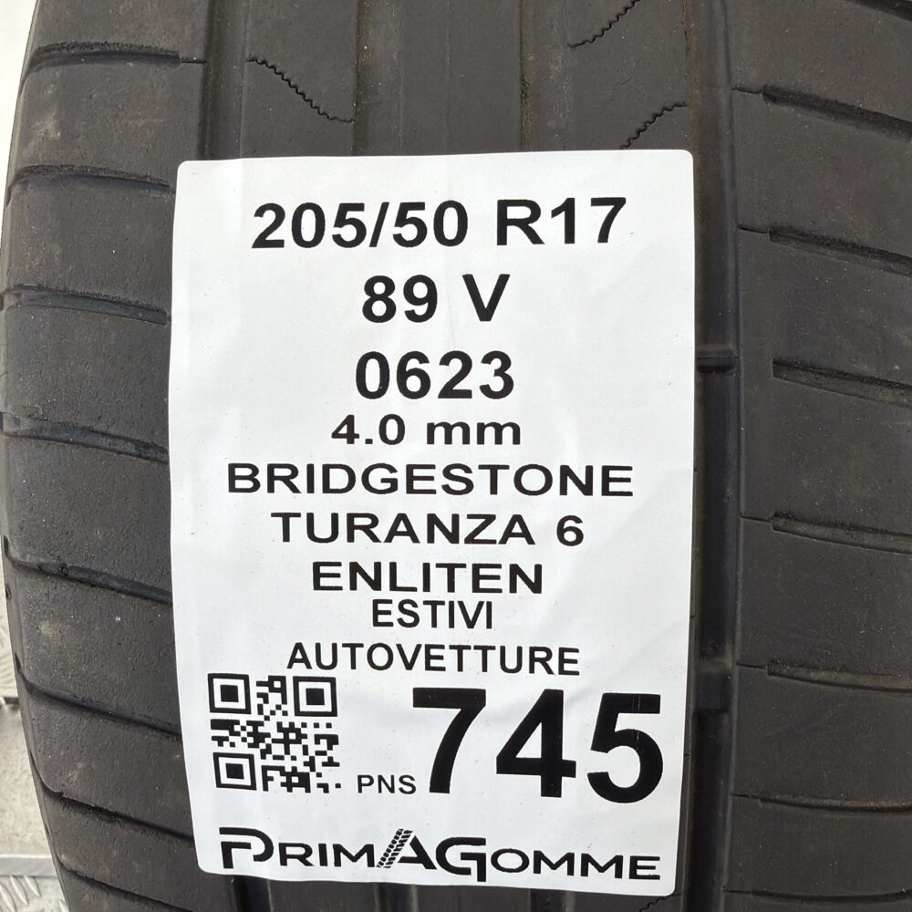 Pneumatici Usati 205 50 R17 89V Bridgestone Turanza 6 Estive | Gomme Usate | PrimaGomme.it Pneumatici Usati 205 50 R17 89V Bridgestone Turanza 6 Estive - immagine 3