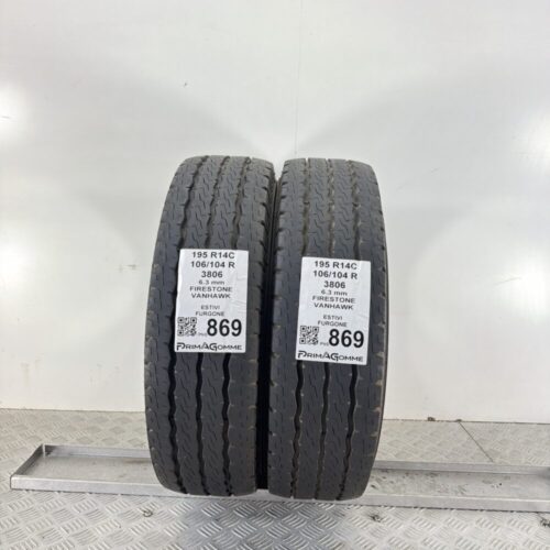 Gomme Usate 195 R14C 106 104R Firestone Vanhawk 88% Estive
