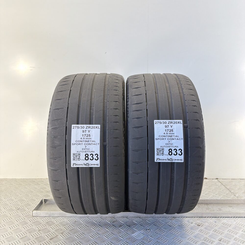 Pneumatici Usati 275 30 ZR20 XL 97Y Continental Sport Contact 7 70% Estive | Gomme Usate | PrimaGomme.it Pneumatici Usati 275 30 ZR20 XL 97Y Continental Sport Contact 7 70% Estive