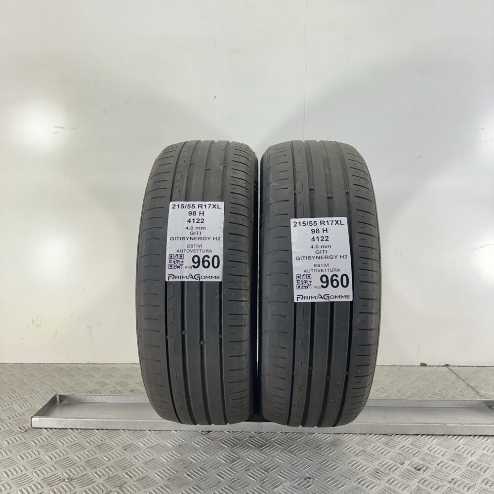 Pneumatici Usati 215 55 R17 XL 98H Giti GitiSynergy H2 Estive | Gomme Usate | PrimaGomme.it Pneumatici Usati 215 55 R17 XL 98H Giti GitiSynergy H2 Estive