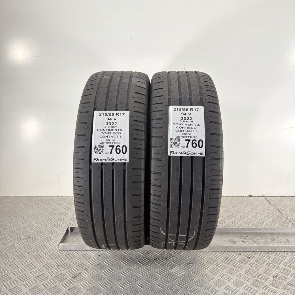 Pneumatici Usati 215 55 R17 94V Continental ContiEcoContact 5 Estive | Gomme Usate | PrimaGomme.it Pneumatici Usati 215 55 R17 94V Continental ContiEcoContact 5 Estive