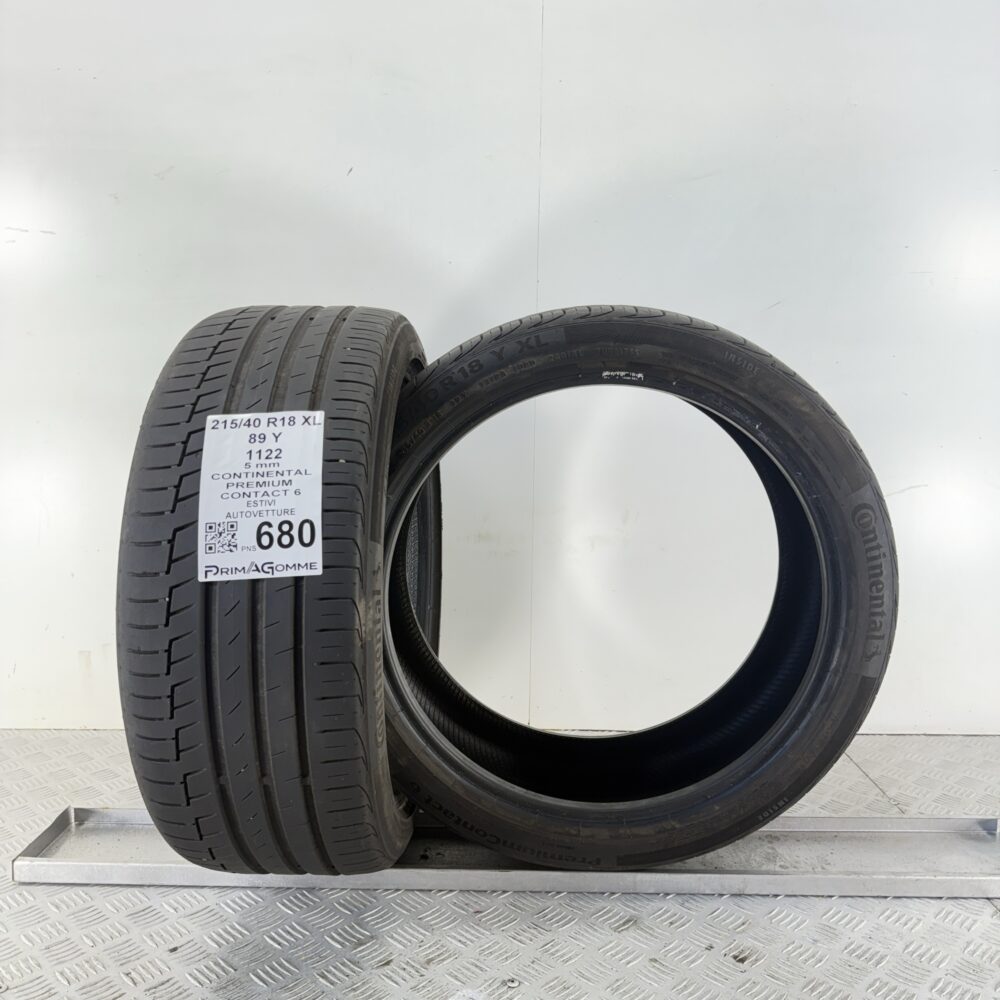 Pneumatici Usati 215 40 R18 XL 89Y Continental Premium Contact 6 71% Estive | Gomme Usate | PrimaGomme.it Pneumatici Usati 215 40 R18 XL 89Y Continental Premium Contact 6 71% Estive - immagine 4