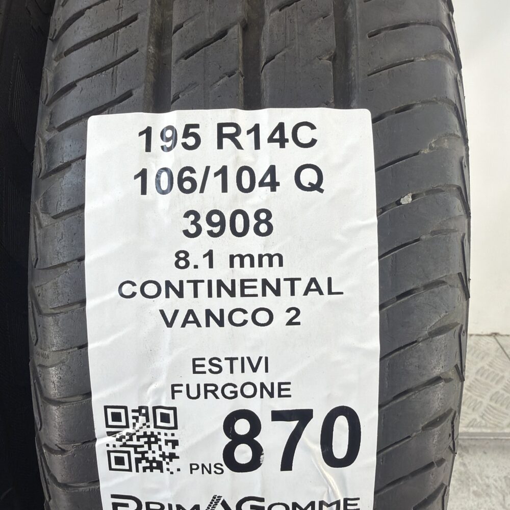 Gomme Usate 195 R14C 106 104 Q Continental Vanco 2 97% Estive | Gomme Usate | PrimaGomme.it Gomme Usate 195 R14C 106 104 Q Continental Vanco 2 97% Estive - immagine 5