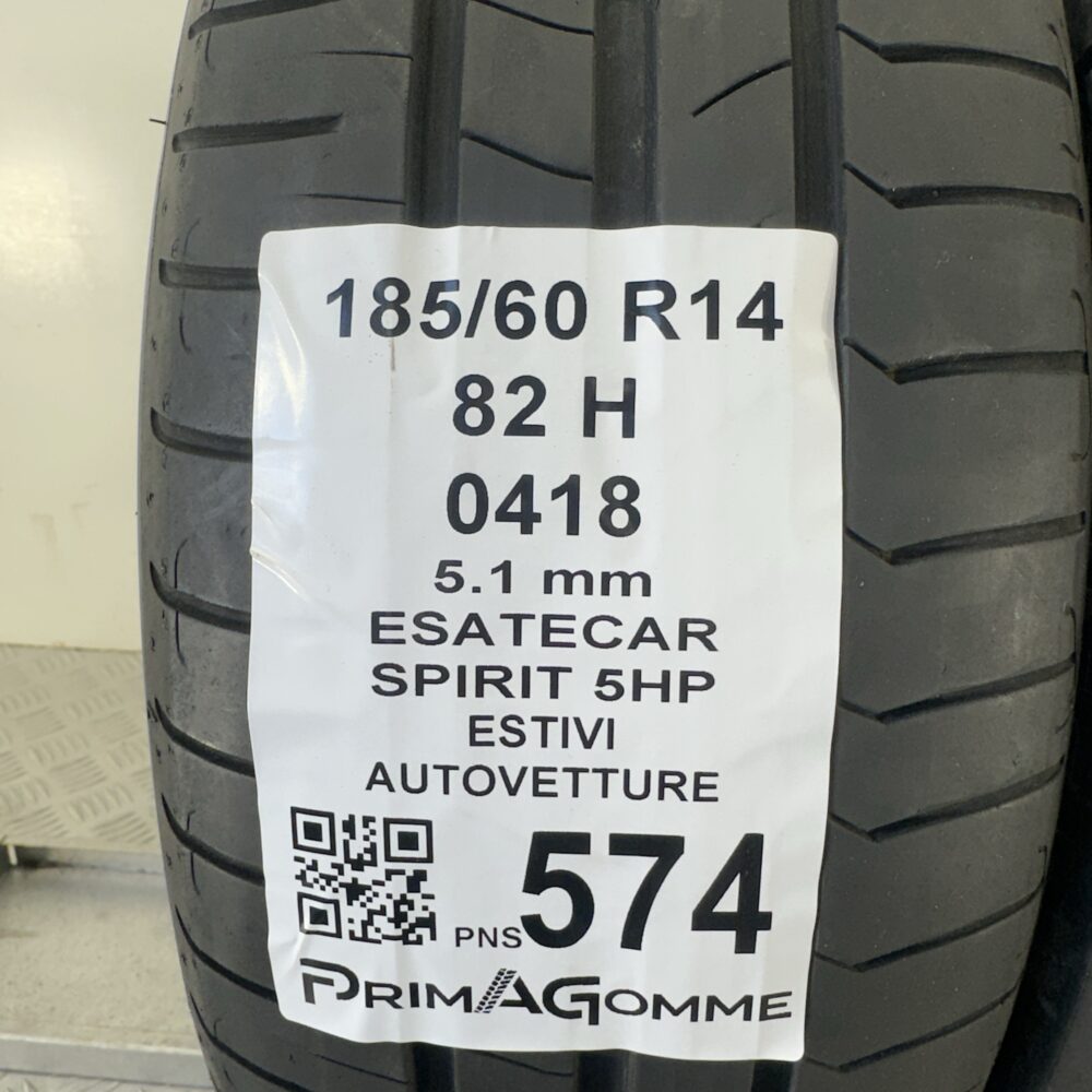 Pneumatici Usati 185 60 R14 82H Esatecar Spirit 5HP 73% Estive | Gomme Usate | PrimaGomme.it Pneumatici Usati 185 60 R14 82H Esatecar Spirit 5HP 73% Estive - immagine 3