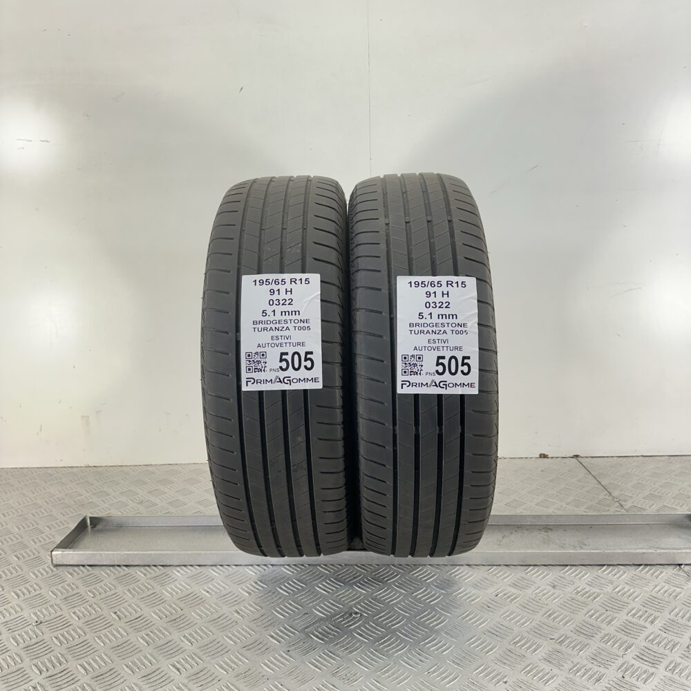 Pneumatici Usati 195 65 R15 91H Bridgestone Turanza T005 73% Estive | Gomme Usate | PrimaGomme.it Pneumatici Usati 195 65 R15 91H Bridgestone Turanza T005 73% Estive