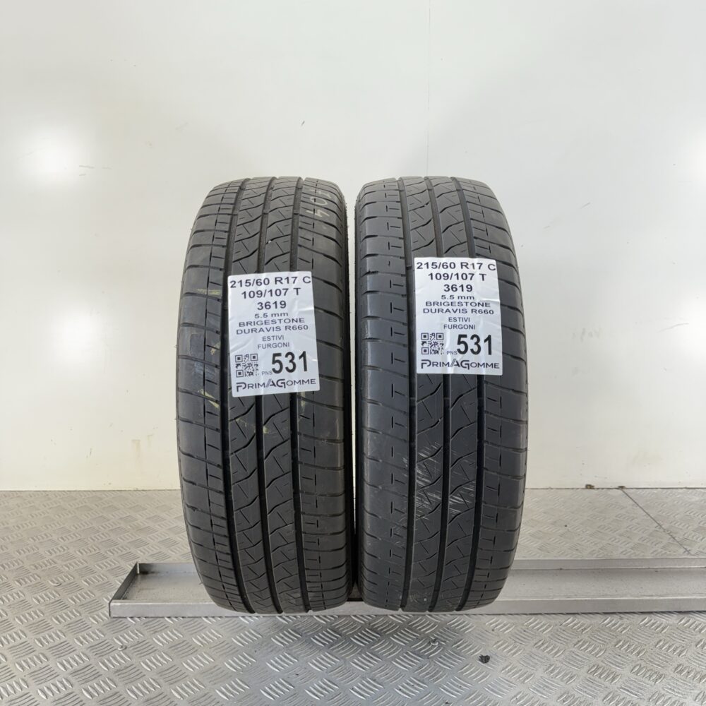 Pneumatici Usati 215 60 R17C 109/107T Bridgestone Duravis R660 78% Estive | Gomme Usate | PrimaGomme.it Pneumatici Usati 215 60 R17C 109/107T Bridgestone Duravis R660 78% Estive