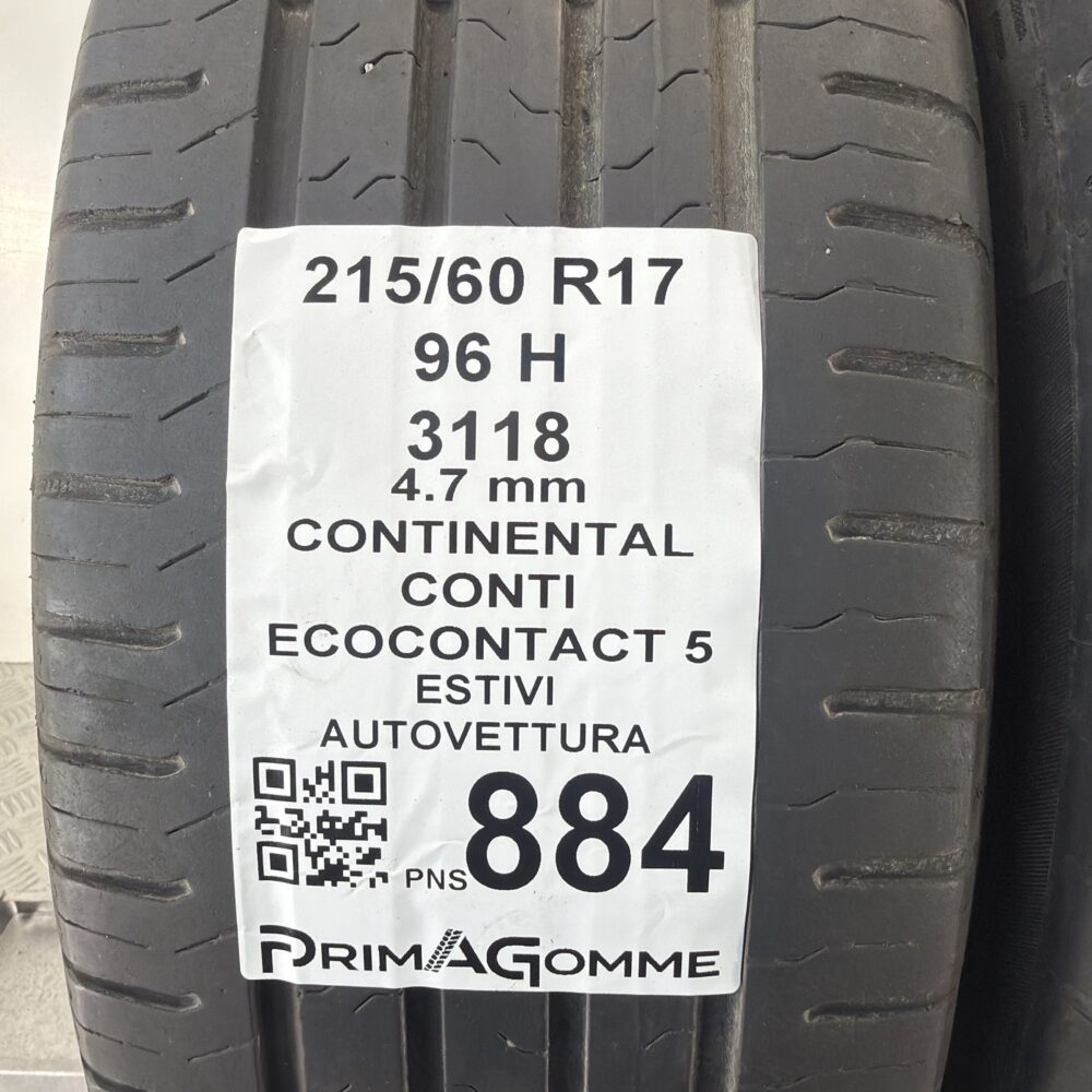 Pneumatici Usati 215 60 R17 96H Continental Ecocontact 5 Estive | Gomme Usate | PrimaGomme.it Pneumatici Usati 215 60 R17 96H Continental Ecocontact 5 Estive - immagine 3