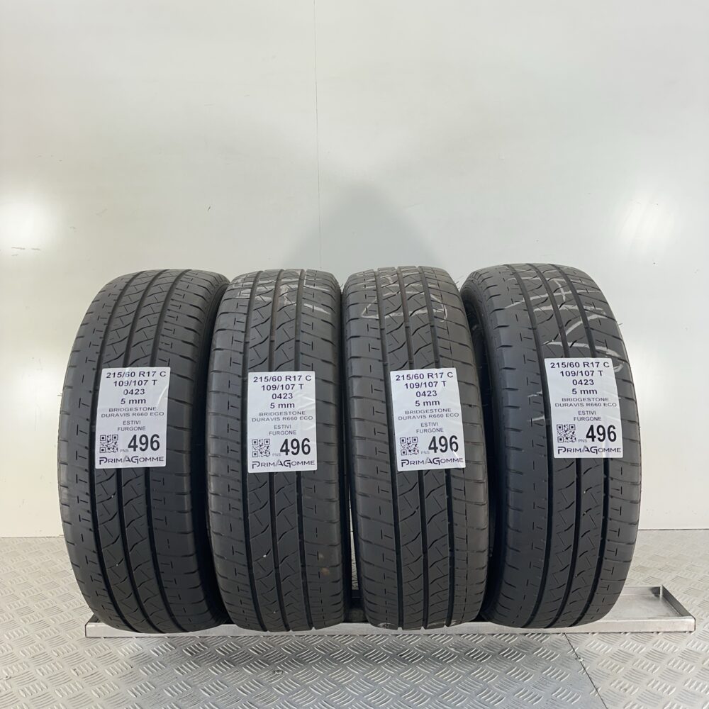 Pneumatici Usati 215 60 R17C 109/107T Bridgestone Duravis R660 Eco 71% Estive | Gomme Usate | PrimaGomme.it Pneumatici Usati 215 60 R17C 109/107T Bridgestone Duravis R660 Eco 71% Estive