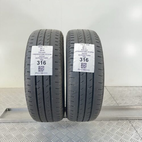 Pneumatici Usati 185 60 R15 84H Bridgestone Ecopia 83% Estive