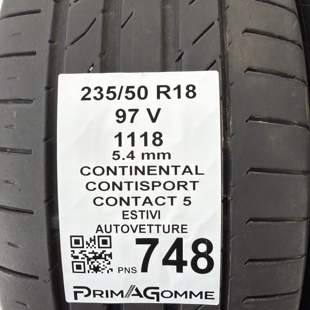 Pneumatici Usati 235 50 R18 97V Continental Contisport Contact 5 78% Estive | Gomme Usate | PrimaGomme.it Pneumatici Usati 235 50 R18 97V Continental Contisport Contact 5 78% Estive - immagine 3