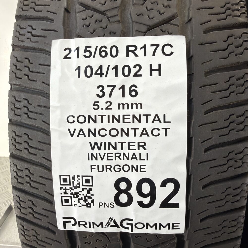 Pneumatici Usati 215 60 R17C 104/102H Continental Vancontact 70% Invernali | Gomme Usate | PrimaGomme.it Pneumatici Usati 215 60 R17C 104/102H Continental Vancontact 70% Invernali - immagine 3