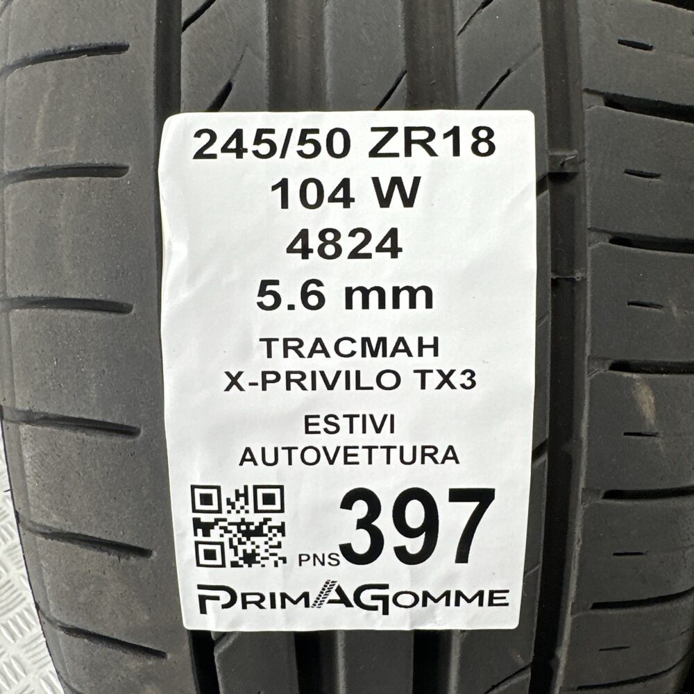Pneumatici Usati 245 50 ZR18 104W Tracmah X-Privilo TX3 80% Estive | Gomme Usate | PrimaGomme.it Pneumatici Usati 245 50 ZR18 104W Tracmah X-Privilo TX3 80% Estive - immagine 3