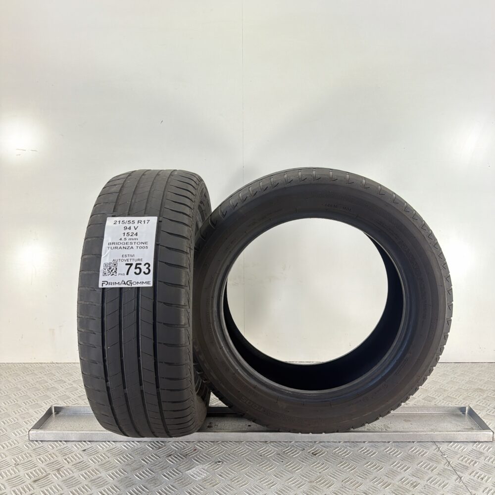 Pneumatici Usati 215 55 R17 94V Bridgestone Turanza T005 Estive | Gomme Usate | PrimaGomme.it Pneumatici usati 215 55 R17 Bridgestone Turanza T005 - foto 2