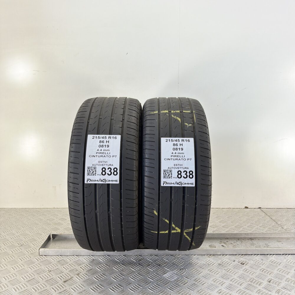 Pneumatici Usati 215 45 R16 86H Pirelli Cinturato P7 Estive | Gomme Usate | PrimaGomme.it Pneumatici Usati 215 45 R16 86H Pirelli Cinturato P7 Estive
