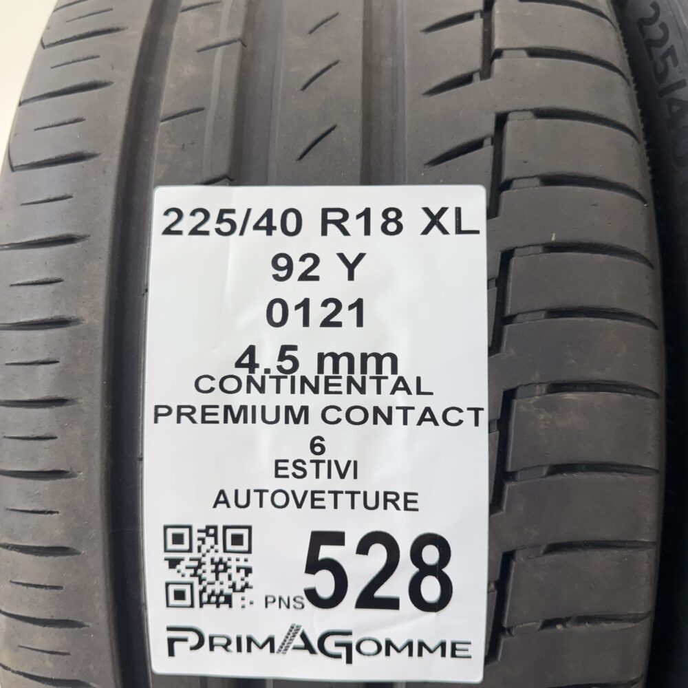 Pneumatici Usati 225 40 R18 XL 92Y Continental Premium Contact Estive | Gomme Usate | PrimaGomme.it Pneumatici Usati 225 40 R18 XL 92Y Continental Premium Contact Estive - immagine 3