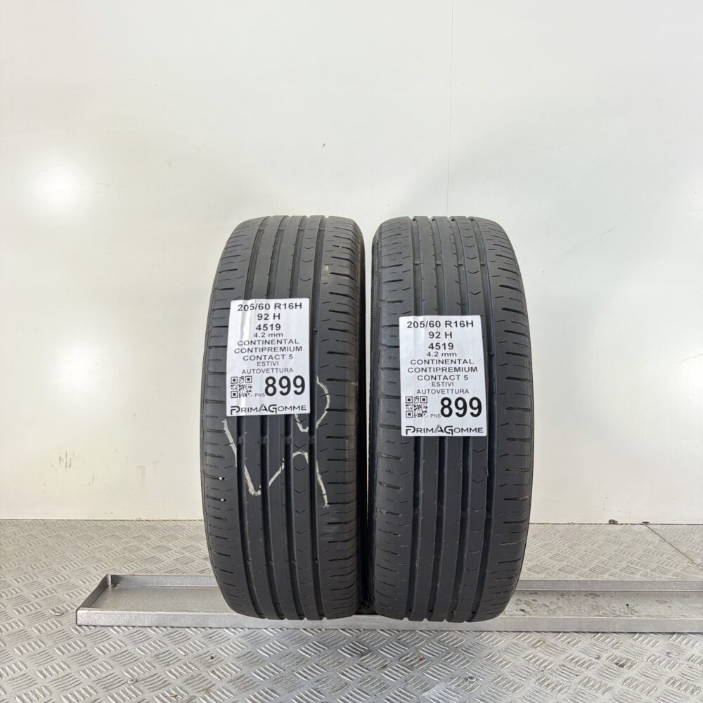 Gomme Usate 205 60 R16 92H Continental Contipremium Contact 5 Estive | Gomme Usate | PrimaGomme.it Gomme Usate 205 60 R16 92H Continental Contipremium Contact 5 Estive - immagine 6