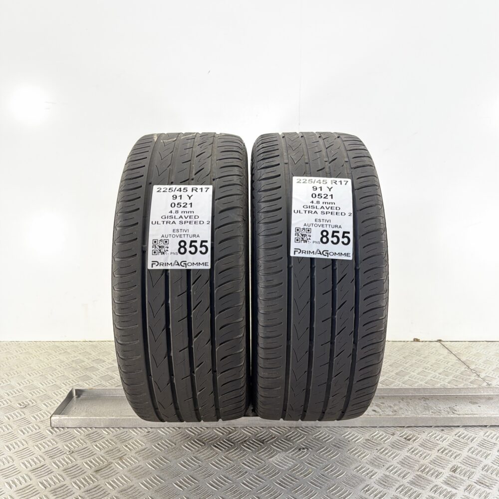 Pneumatici Usati 225 45 R17 91Y Gislaved Ultra Speed 2 Estive | Gomme Usate | PrimaGomme.it Pneumatici Usati 225 45 R17 91Y Gislaved Ultra Speed 2 Estive