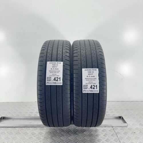 Pneumatici Usati 225 60 R18 100H Bridgestone Dueler H/L 90% Estive