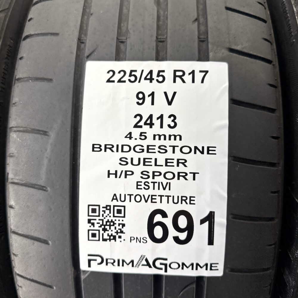 Pneumatici Usati 225 45 R17 91V Bridgestone Dueler H/P Sport Estive | Gomme Usate | PrimaGomme.it Pneumatici Usati 225 45 R17 91V Bridgestone Dueler H/P Sport Estive - immagine 3