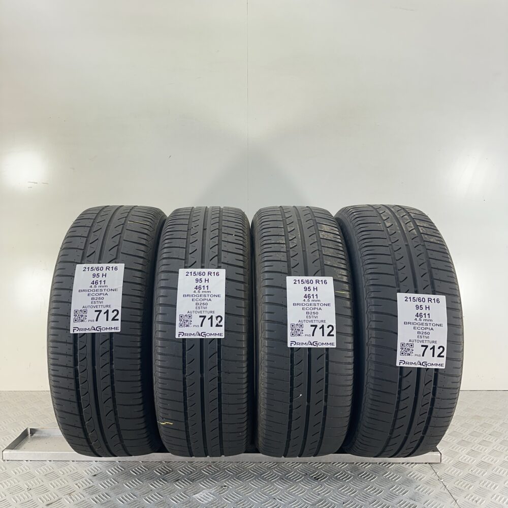 Pneumatici Usati 215 60 R16 95H Bridgestone Ecopia B250 Estive | Gomme Usate | PrimaGomme.it Pneumatici Usati 215 60 R16 95H Bridgestone Ecopia B250 Estive