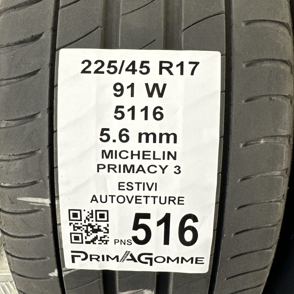 Pneumatici Usati 225 45 R17 91W Michelin Primacy 3 80% Estive | Gomme Usate | PrimaGomme.it Pneumatici Usati 225 45 R17 91W Michelin Primacy 3 80% Estive - immagine 3