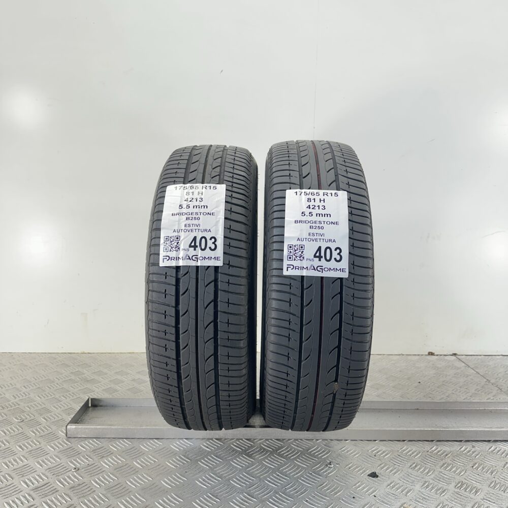 Pneumatici Usati 175 65 R15 81H Bridgestone B250 79% Estive | Gomme Usate | PrimaGomme.it Pneumatici Usati 175 65 R15 81H Bridgestone B250 79% Estive