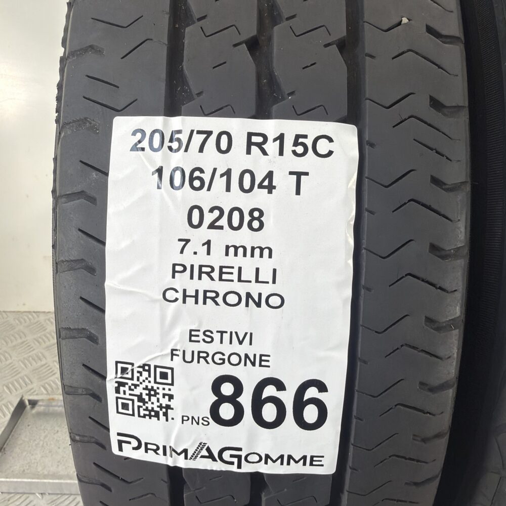 Pneumatici Usati 205 70 R15C 106 104T Pirelli Chrono 91% Estive | Gomme Usate | PrimaGomme.it Pneumatici Usati 205 70 R15C 106 104T Pirelli Chrono 91% Estive - immagine 5