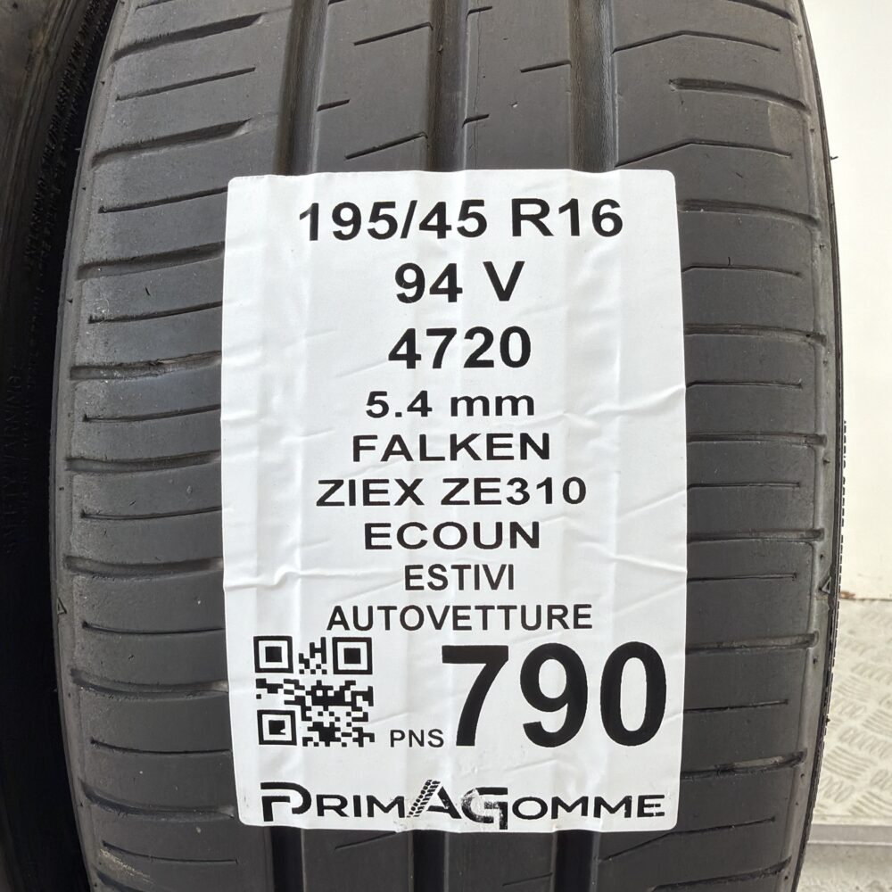 Pneumatici Usati 195 45 R16 94V Falken Ziex ZE310 77% Estive | Gomme Usate | PrimaGomme.it Pneumatici Usati 195 45 R16 94V Falken Ziex ZE310 77% Estive - immagine 3