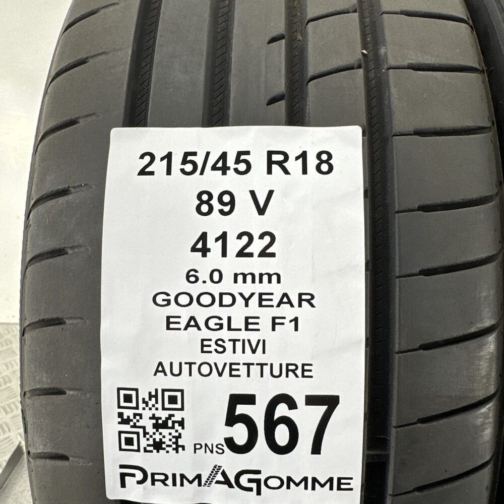 Pneumatici Usati 215 45 R18 89V Goodyear Eagle F1 86% Estive | Gomme Usate | PrimaGomme.it Pneumatici Usati 215 45 R18 89V Goodyear Eagle F1 86% Estive - immagine 3