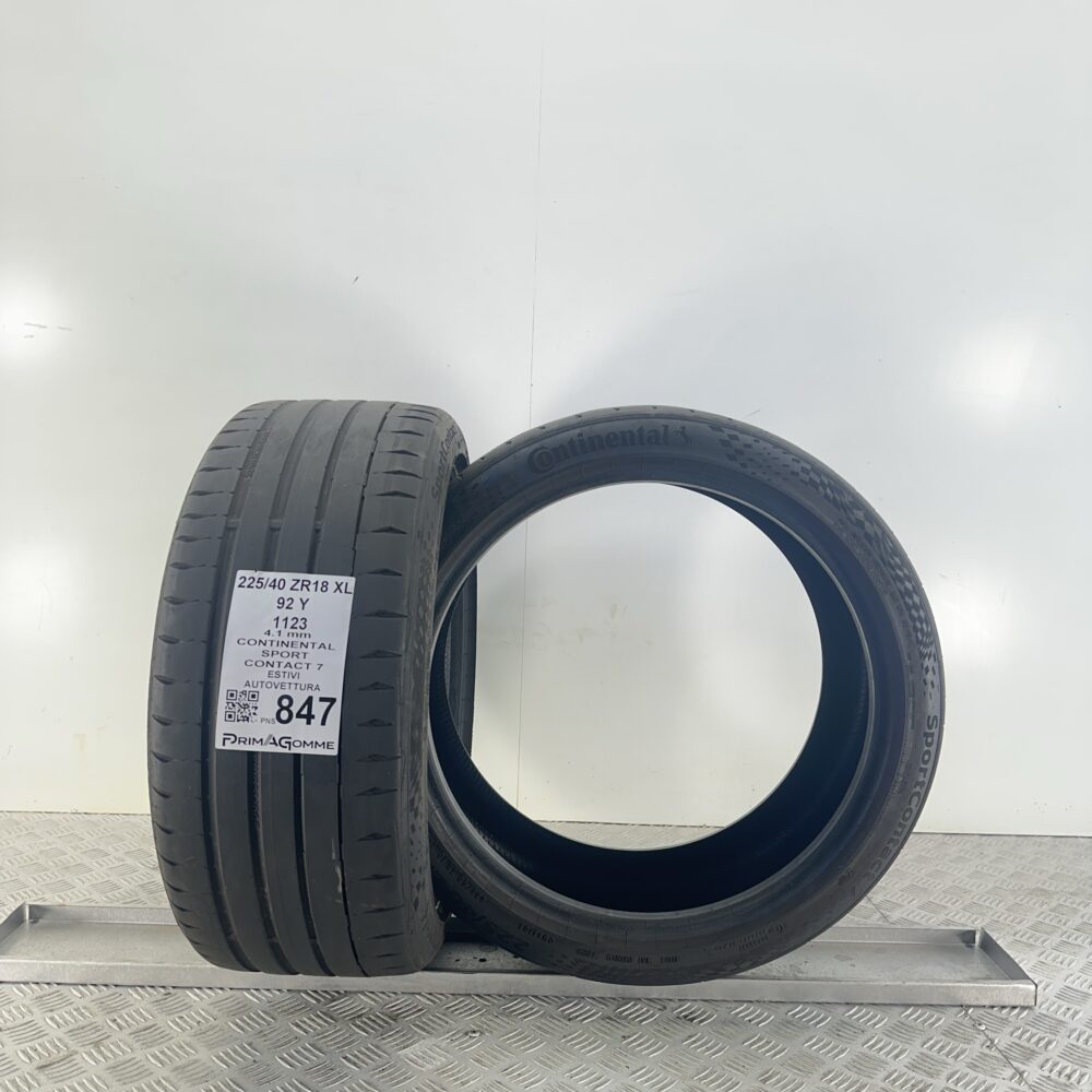 Pneumatici Usati 225 40 ZR18 XL 92Y Continental Sport Contact 7 Estive | Gomme Usate | PrimaGomme.it Pneumatici Usati 225 40 ZR18 XL 92Y Continental Sport Contact 7 Estive - immagine 4