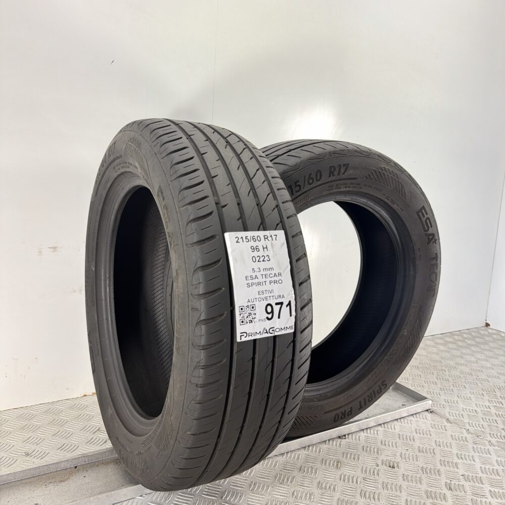 Pneumatici Usati 215 60 R17 96H ESA TECAR SPIRIT PRO 76% Estive | Gomme Usate | PrimaGomme.it Pneumatici Usati 215 60 R17 96H ESA TECAR SPIRIT PRO 76% Estive - immagine 7