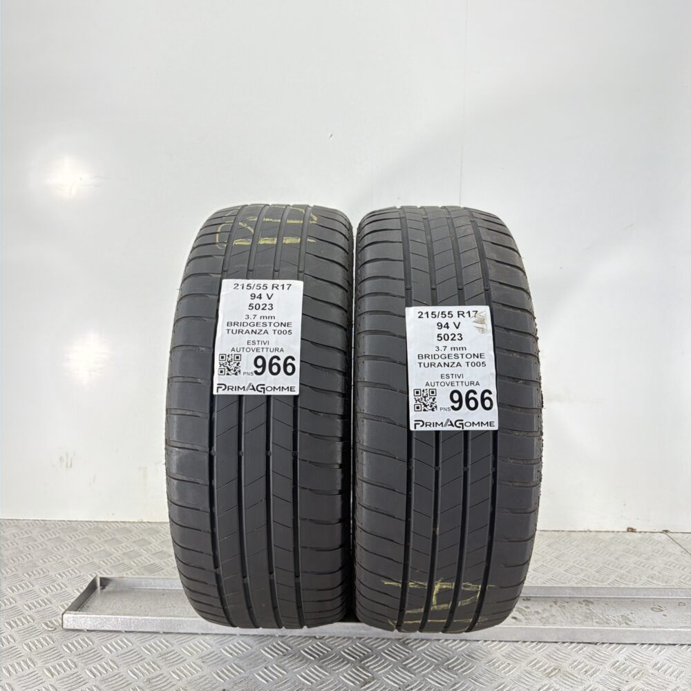 Pneumatici Usati 215 55 R17 94V Bridgestone Turanza T005 Estive | Gomme Usate | PrimaGomme.it Pneumatici Usati 215 55 R17 94V Bridgestone Turanza T005 Estive
