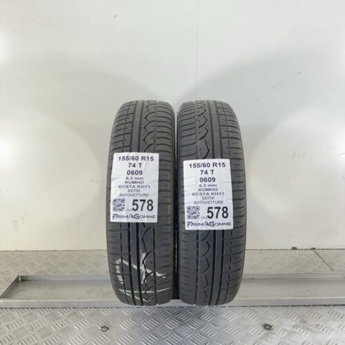 Pneumatici Usati 155 60 R15 74T Kumho Ecsta KH11 88% Estive